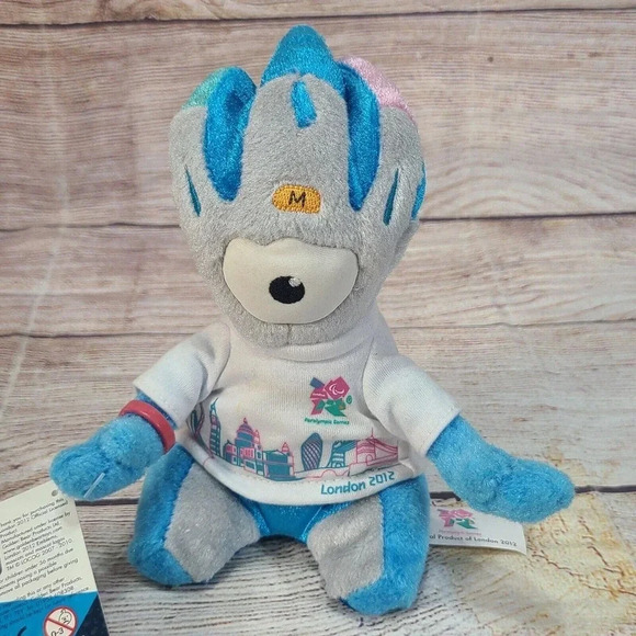 Mandeville Cuddly Collectable Plush Paralympic Mascot Stuffed Animal 6" New - Picture 2 of 12